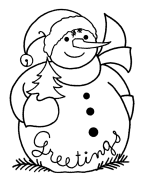  Christmas Snowman Coloring Pages