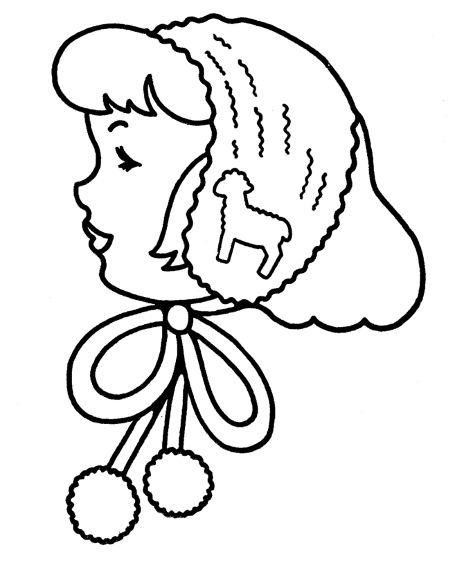 Christmas Head Scarf coloring page