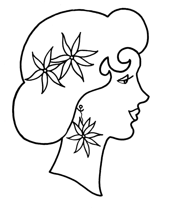 Christmas Lady coloring page