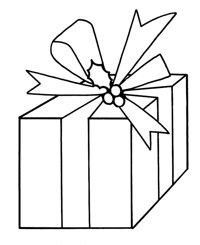 Learning Years Christmas Coloring Pages Big Present