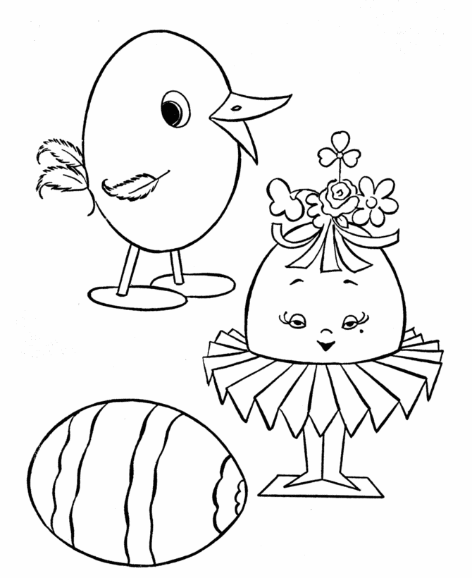 Decorated Easter Eggs coloring page