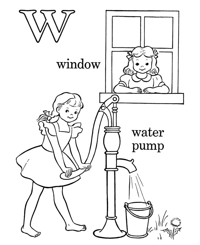 Letters & Objects Coloring Pages - C