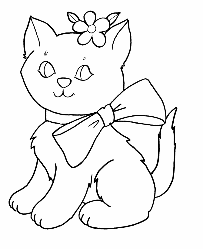 Simple Shapes Coloring Pages - Kitty