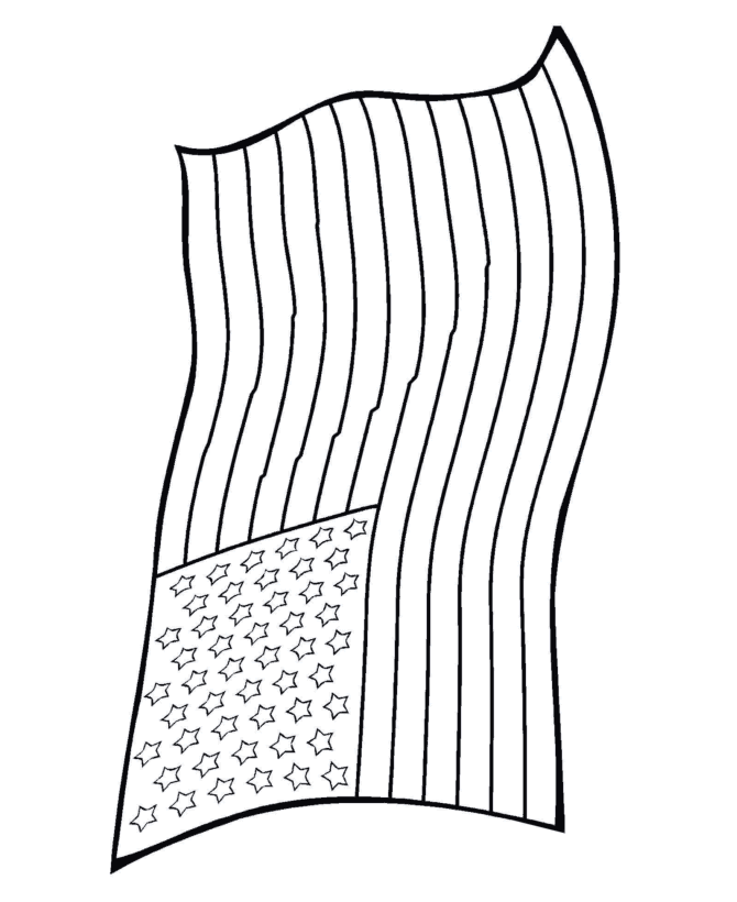 USA Flag Coloring Pages - American Flag