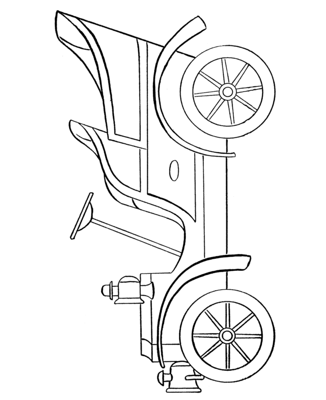 Cars and Vehicles Coloring Pages - Antique Auto