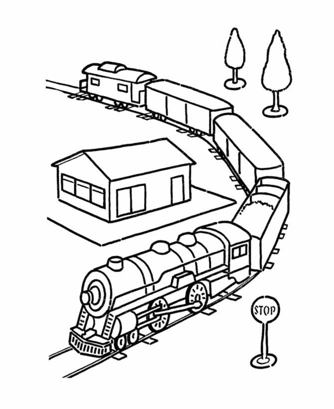 Toy Train Coloring Page - Train