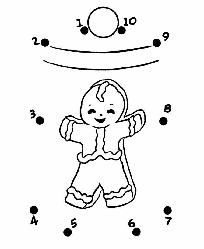 Simple Follow the Dots Coloring Pages - Hanging ornament