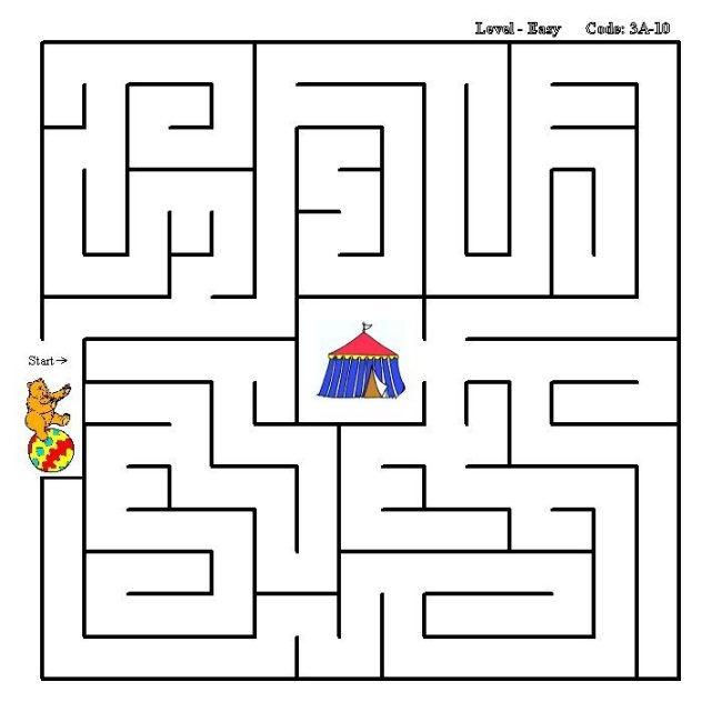 Simple Maze Activity Sheet 